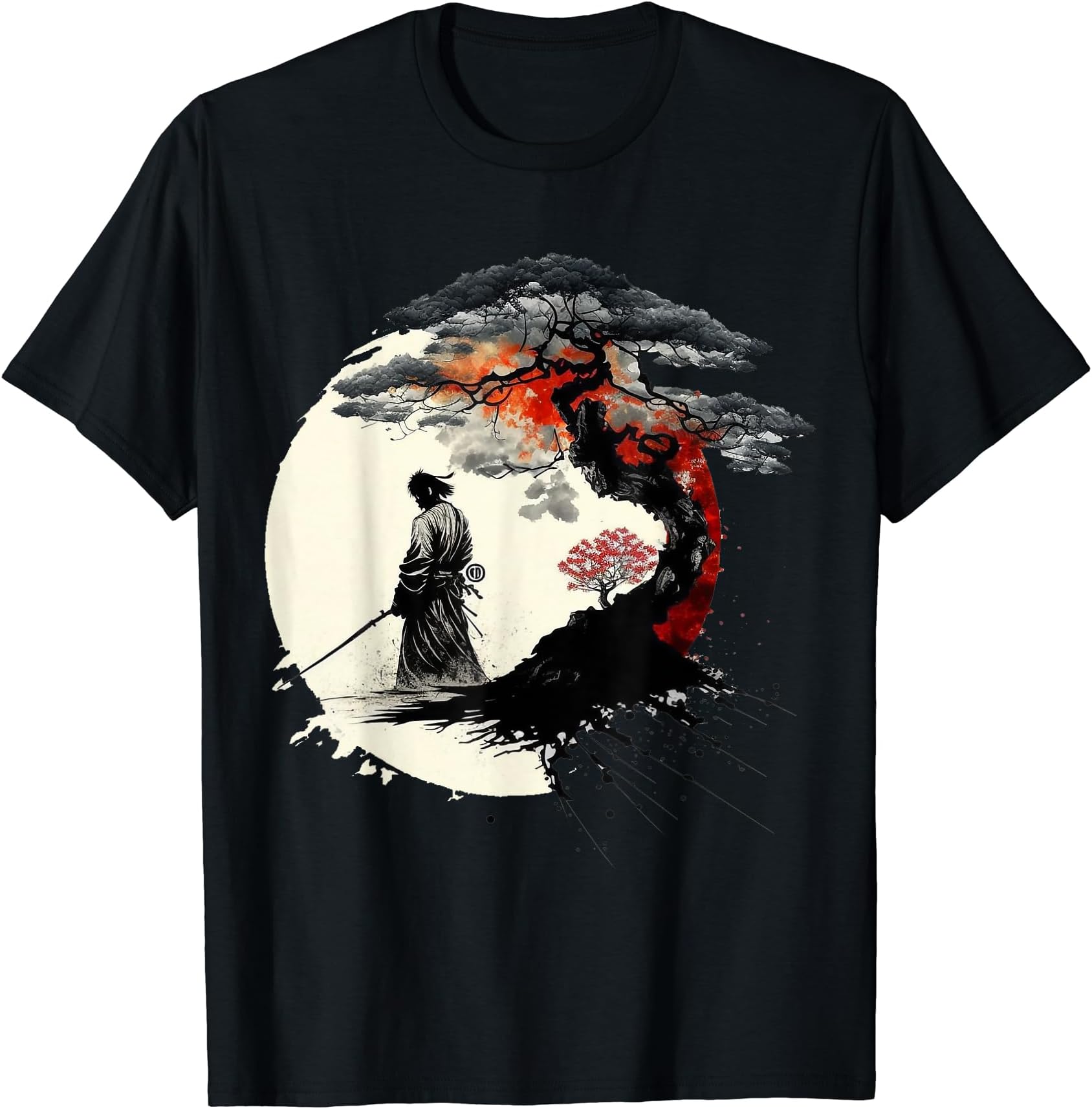 Japanese Aikido Tree of Life Art of War SamuraiJapanese Art Aikido Tree of Life Peace Art of War Samurai T-ShirtOEKO-TEX STANDARD 100
