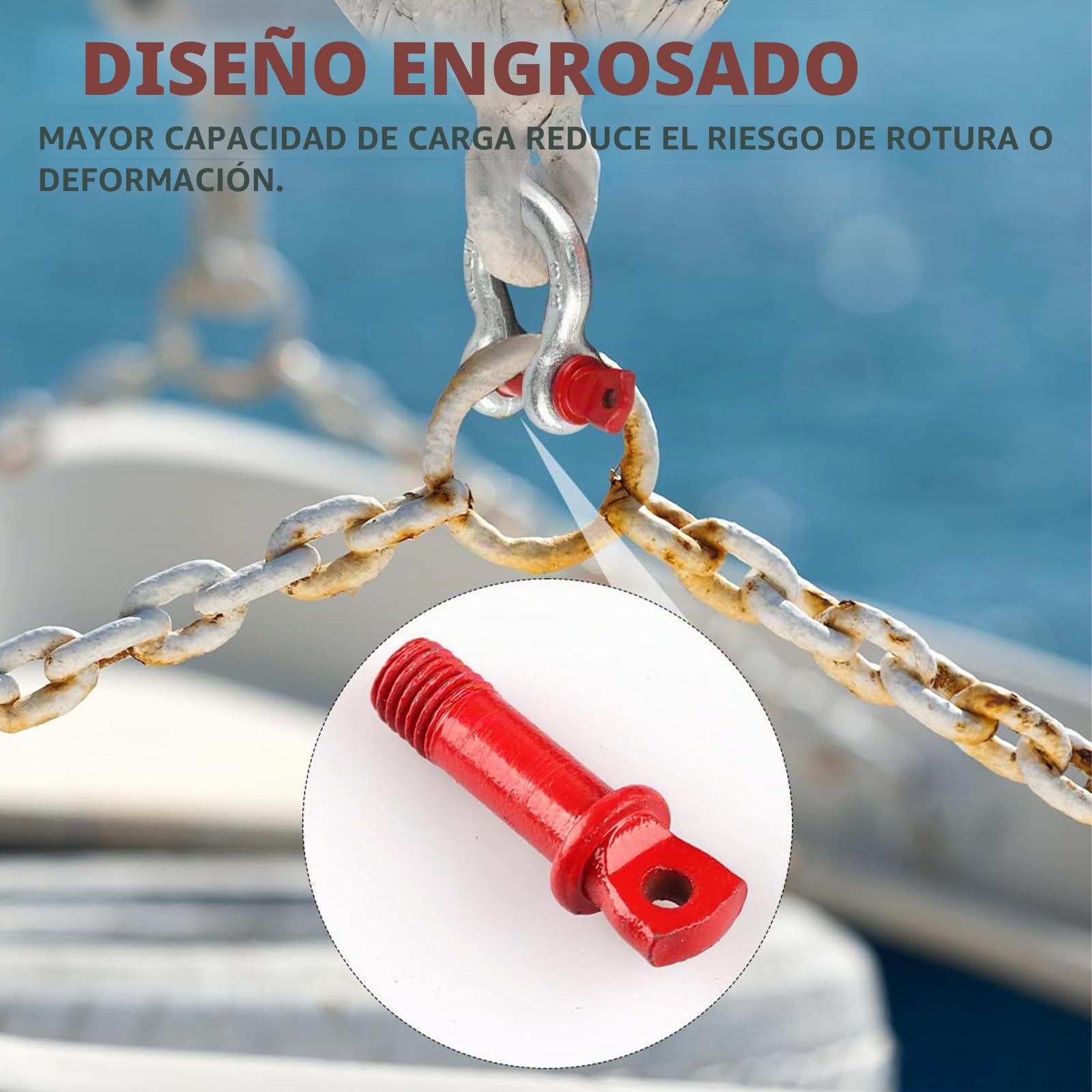 4 Piezas Grilletes 1/2, 2,0t Acero Cargas Pesadas Grillete Curvo en U con Pernos de Ojo - | Acero Galvanizado en Caliente | - para Remolcar, Arrastrar y Recuperar Vehículo (16mm, WLL: 2,0 t)