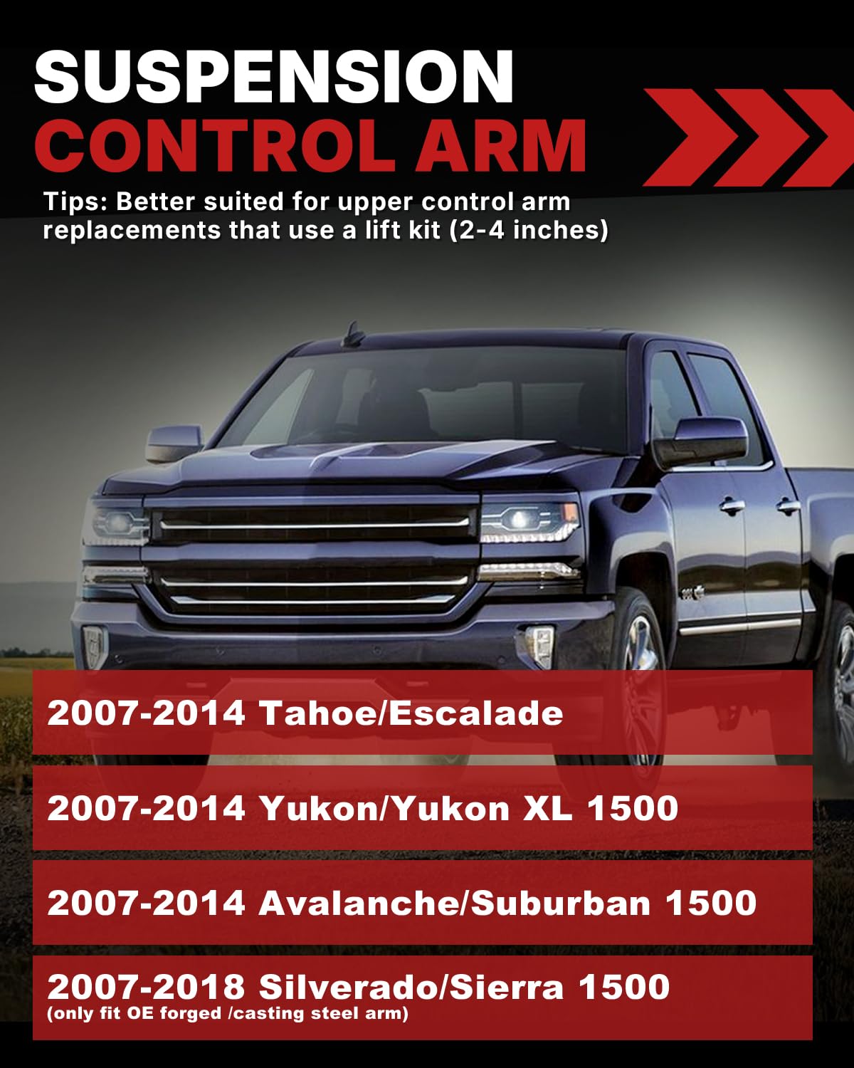 Kit Sospensione Anteriore 10 Pezzi Per Cadillac Escalade Chevrolet Silverado GMC Sierra 2007-2013