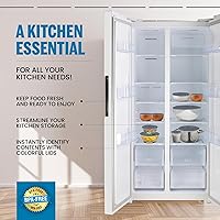 Vista 28 de Tapas elásticas de silicona reutilizables para almacenamiento de alimentos en el refrigerador, fundas elásticas resistentes al calor, tazas, latas