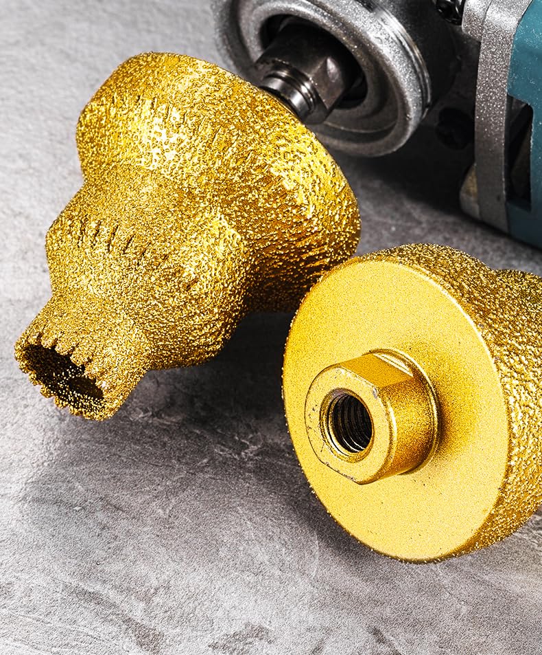 Miniatura 5 de Broca de pagoda escalonada con núcleo de diamante de rosca M10, biselado de diamante, abrelatas de agujero cónico multicapa para metal, broca