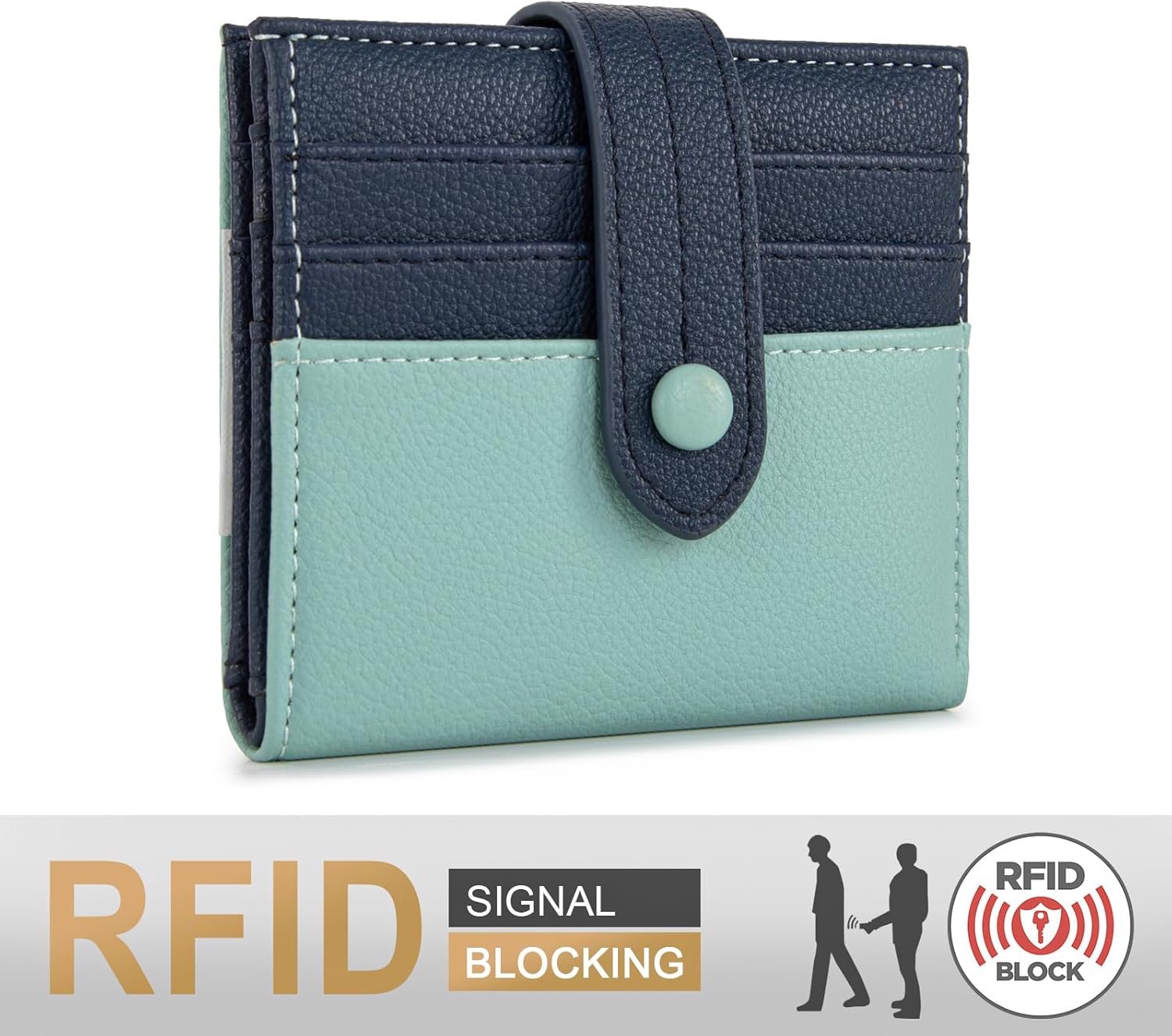 Montana West X Wrangler Small Women's Wallet Slim Bifold Wallet RFID Credit Card Holder Minimalist Zipper Coin Pocket - Image 5