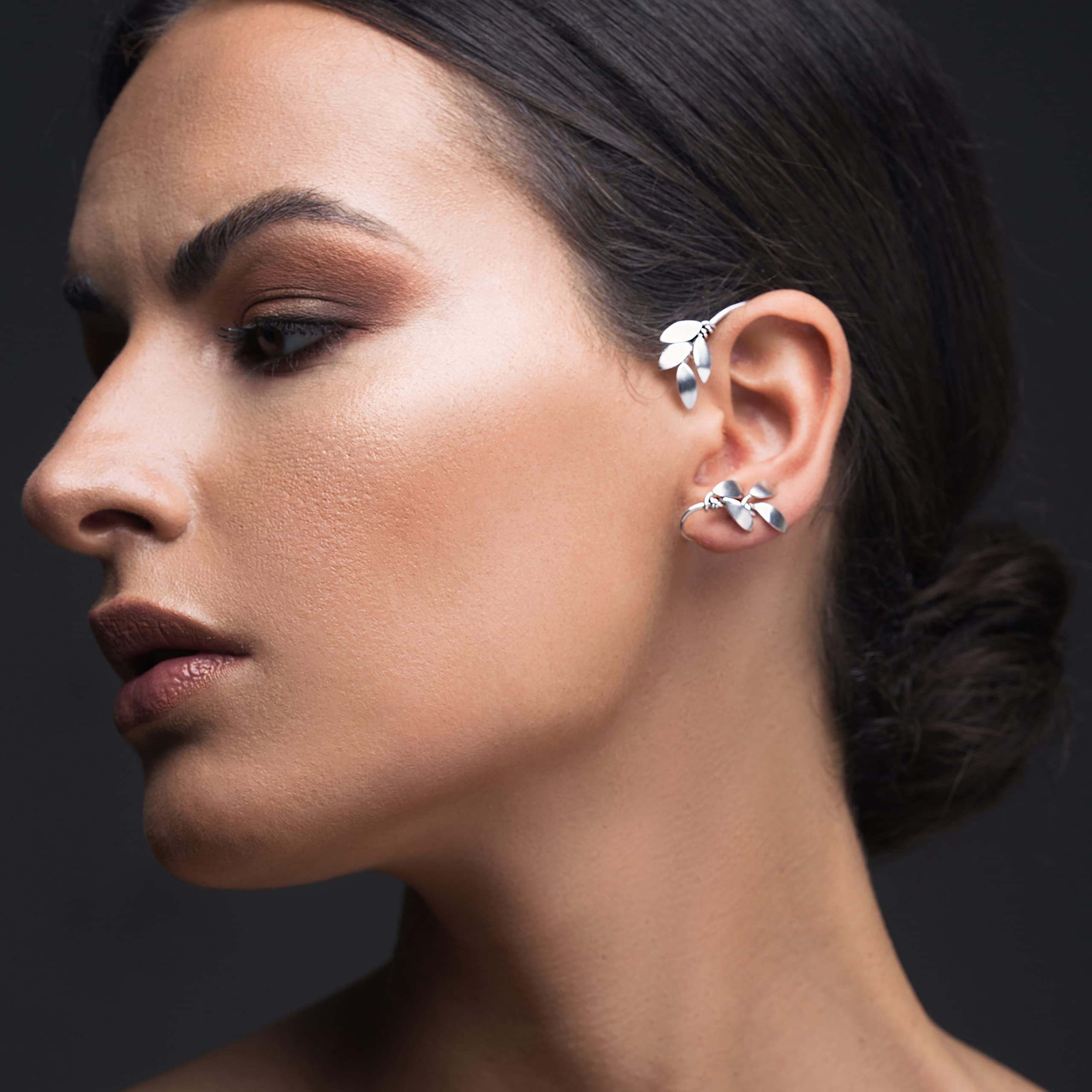 Handmade geschenk für sie Sterling Silberne Ohrmanschette kein Piercing, Ohrkletterer Ohrringmanschette Aussage Ohrring nicht durchbohrte nicht durchbohrte Ohrring Elf