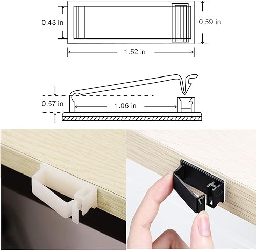 Miniatura 2 de Clips autoadhesivos para organizar cables, organizadores de cables, soportes para cables, para TV, PC, laptop, cable Ethernet, escritorio, hogar,