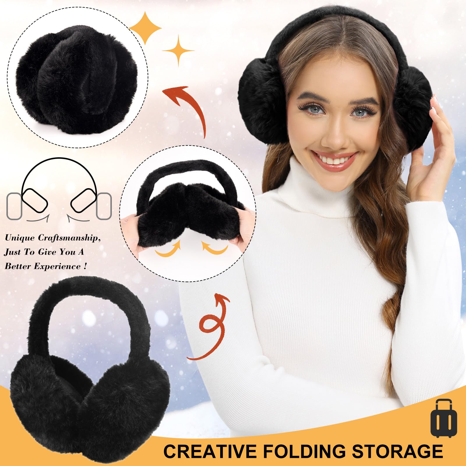 Packs Bonnet Écharpe Gants 5 en 1 Bonnet Hiver Pompon Echarpe Tricotés Gants Tactiles Cache-Oreilles Extensible Chaussettes Chaud avec Doublure Polaire pour Femme