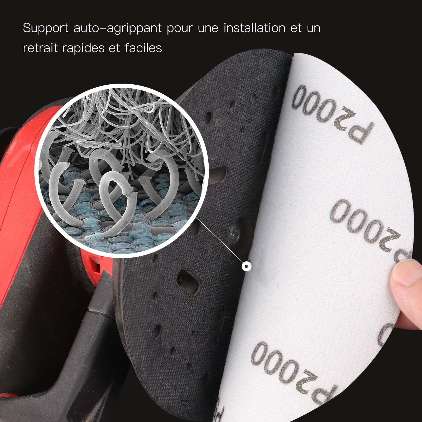 Disques Mousse 150 mm, 15 Pièces, P2000, Carbure de Silicium