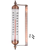 Vista 4 de Termómetro de pared grande de acero de alta calidad de 12 pulgadas para interiores y exteriores (precisión y diseño mejorados).