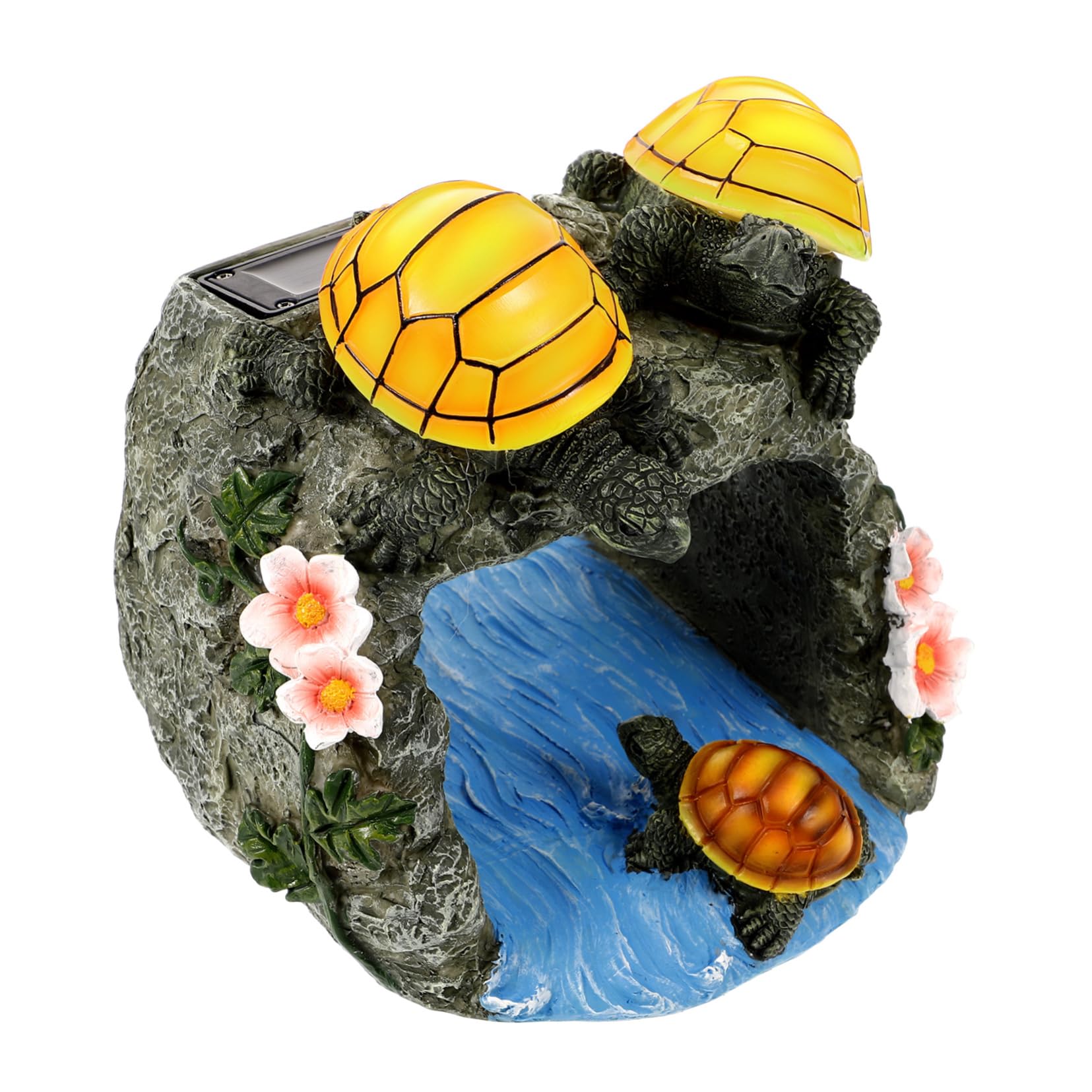 Sculpture tortue décorative en matériau durable pour évacuation extérieure