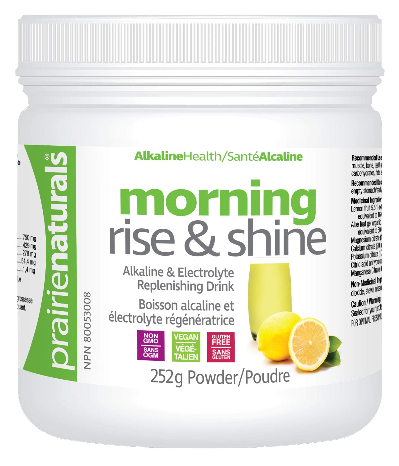 Prairie Naturals Morning Rise & Shine pH Balancing Drink Mix - 252 Gram