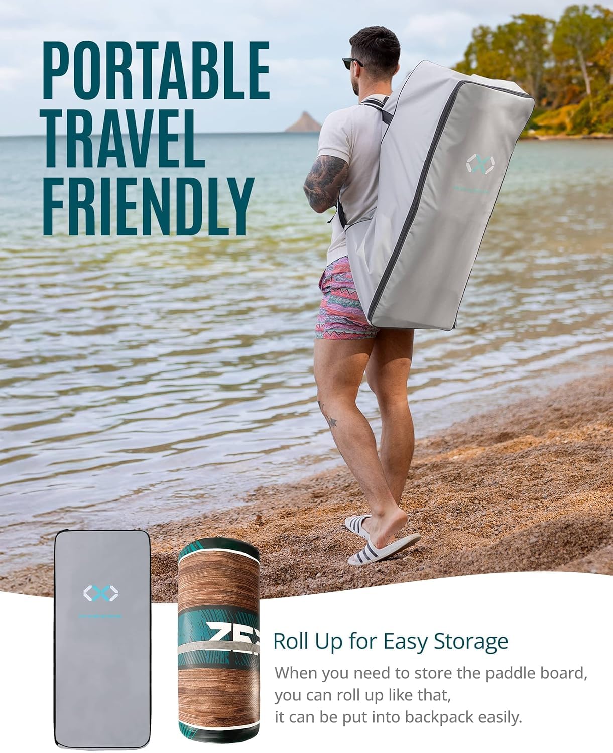 ZLX SUP Board mit Sitz Stand up Paddling Board 320cm Stabil Aufblasbares Paddle Board für Erwachsene Familien Anfängerfreundlich, Anti-Rutsch Deck, Pumpe