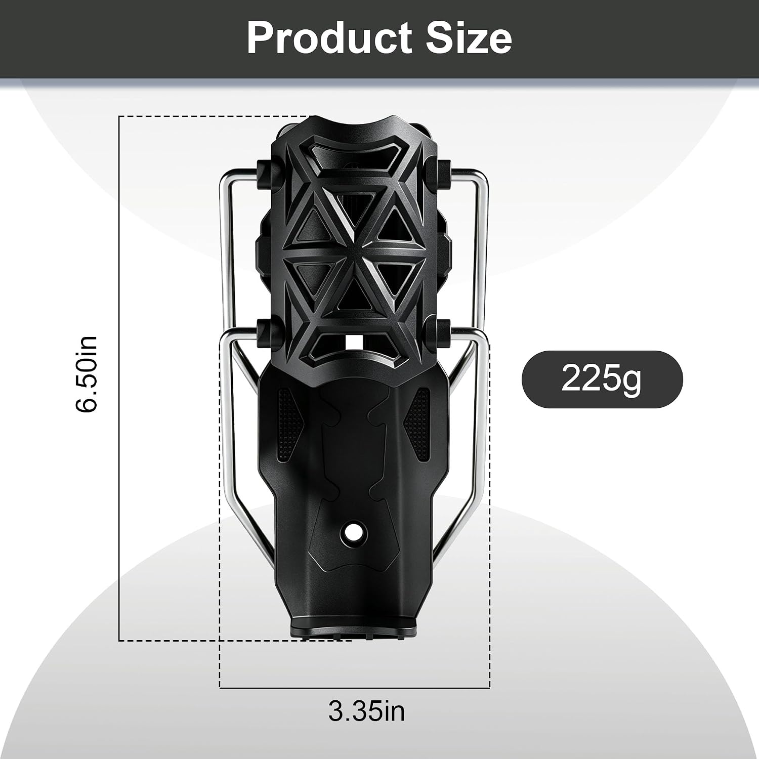 Bike Cup Holder with 360° Rotation, One-Second Auto Clamp, Universal Fit for Cycling, Motorcycle, ATV, Scooter, Adjustable Handlebar Drink Mount, Black