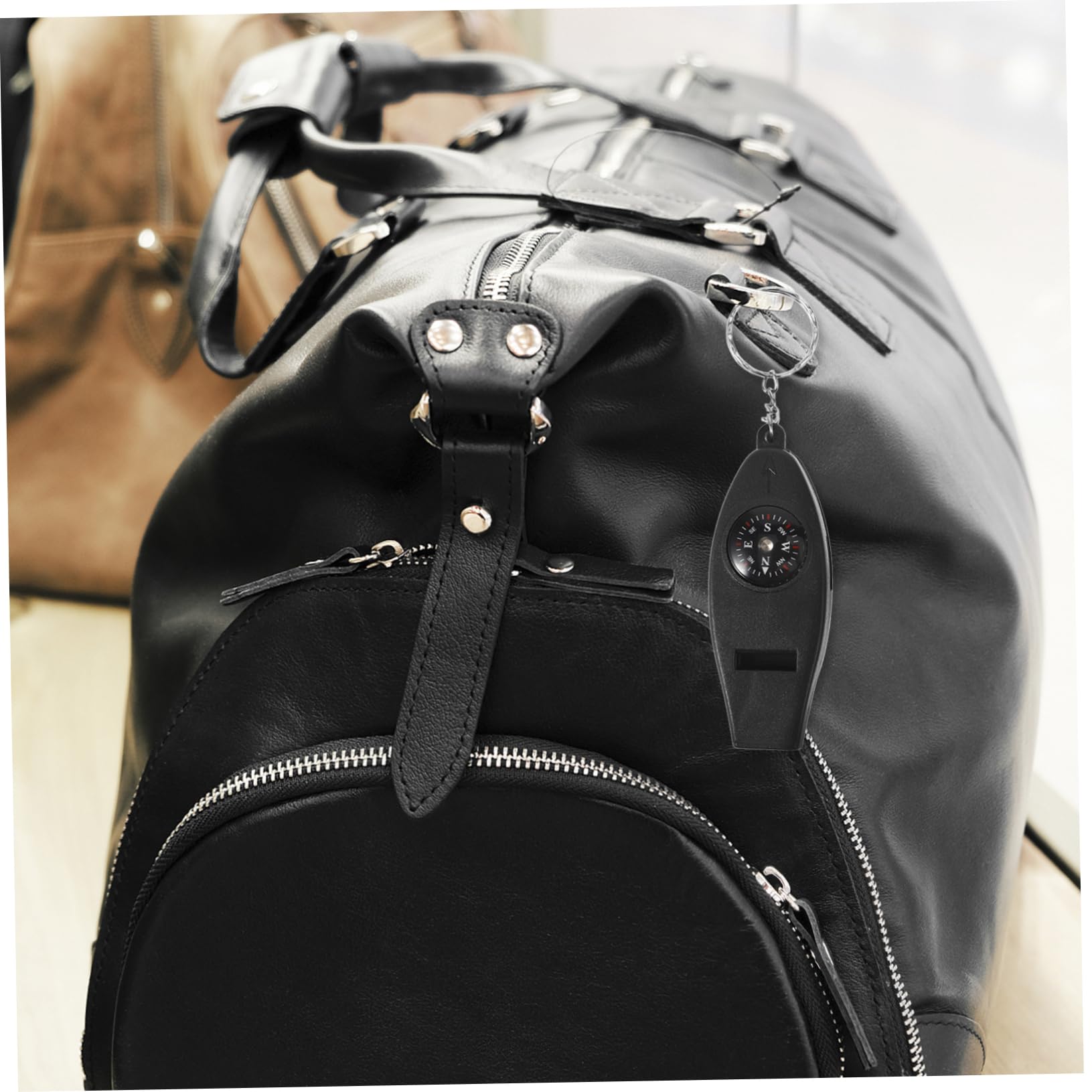 HONMEET Outdoor Tool Compass Whistle Thermometer Magnifier Plastic Pendant for Camping and Hiking