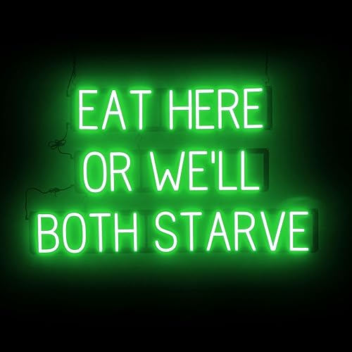 Miniatura 26 de SpellBrite HOT DOGS Letrero para restaurantes Letreros relacionados con el comedor con aspecto de neón, luz LED roja 30.8 x 6.3 pulgadas Azul