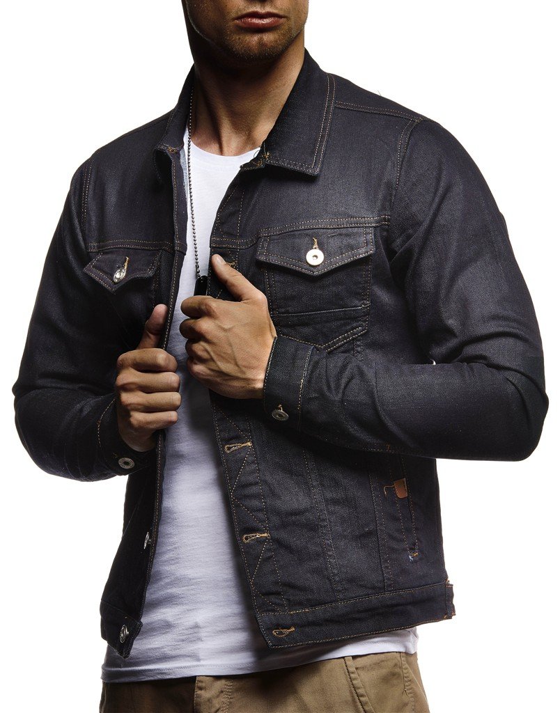 Leif Nelson Giacca di Jeans Uomo LN-9500