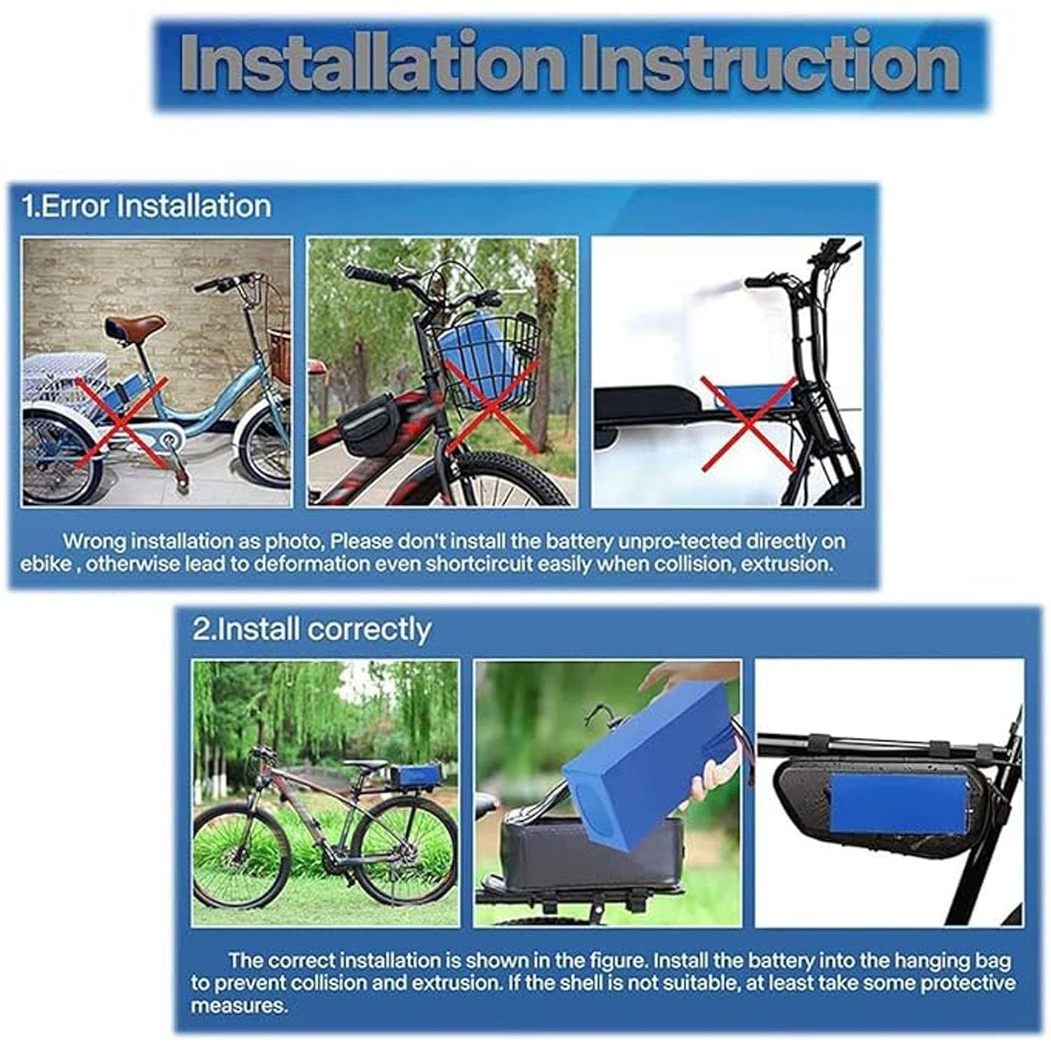Batería For Bicicleta Eléctrica 16S2P 60V 30Ah De PVC Impermeable For Scooter Eléctrico For 36V Con Cargador For Motores 1000W Enchufe En T(XT60 plug)