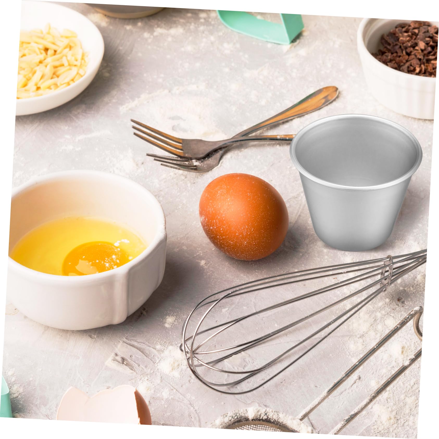 Juego De 2 Moldes Reutilizables Para Muffins Y De Aleación De Aluminio Resistente Compactos Y Versátiles Para Postres (8 Unidades).