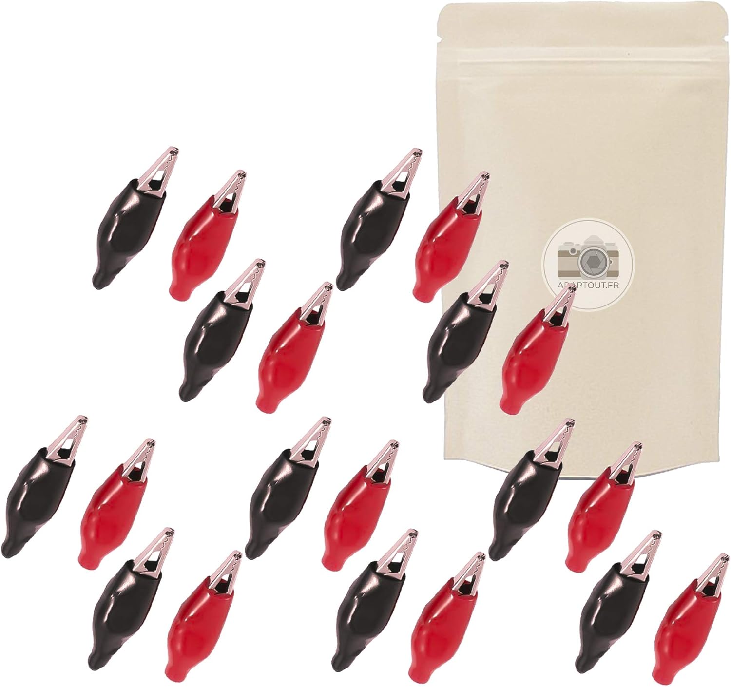 Pinza Coccodrillo Con Attacco Banana 4mm Rossa Rosso 55mm - Foto 8