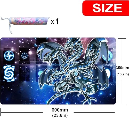 Vista 23 de ygo playmat Duel Mat - Tapete de goma para juegos de cartas de 23.6 x 13.7 pulgadas (A-Bao A Qu) A-bao a Qu,Ominous Omen,Alma espada