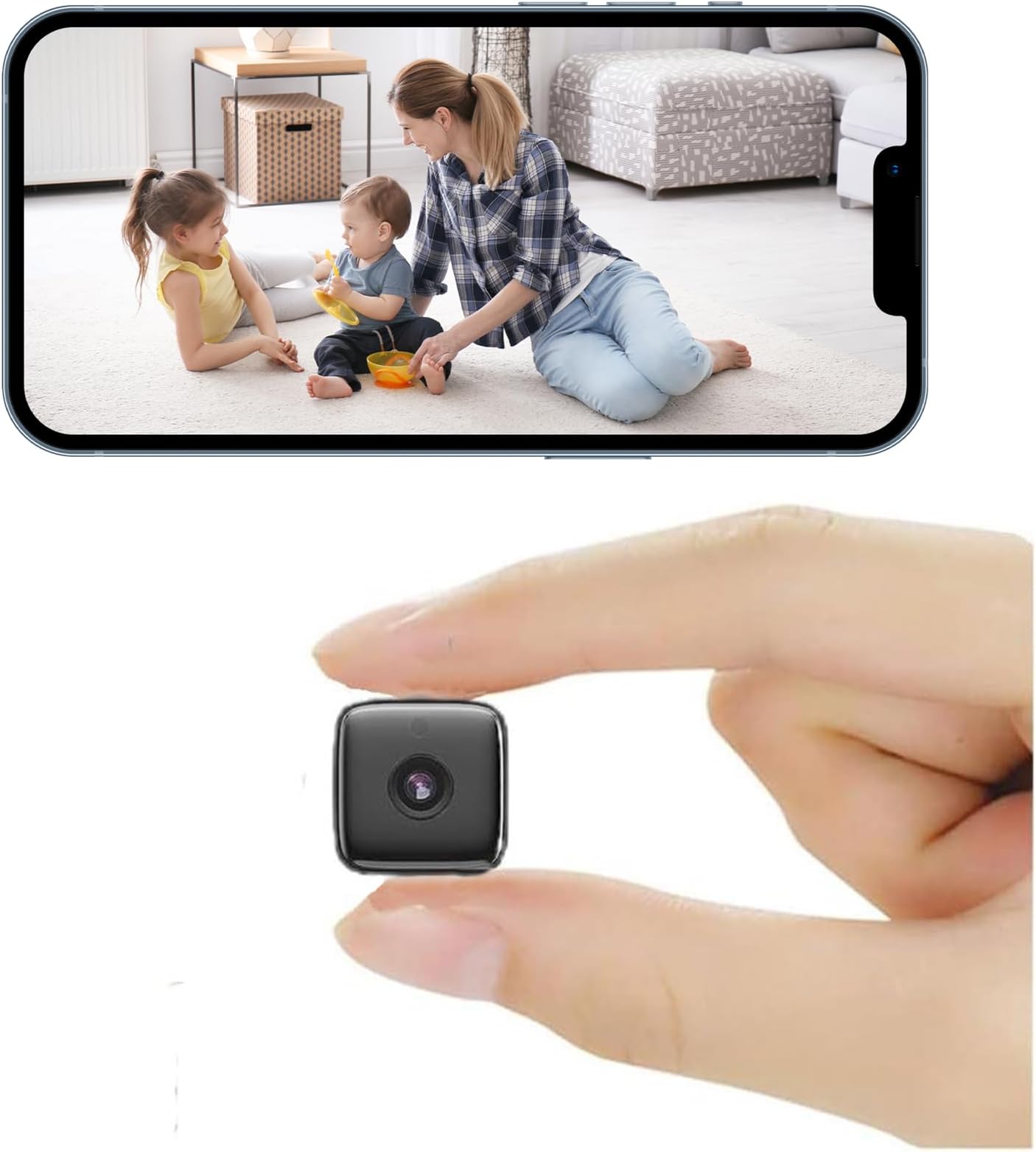 4K WIFI Home Security Camera Wireless Mini Indoor Hidden Spy Camera 4K HD With Night Vision Function, Motion Detection Application Built-in Battery Cat And Dog Camera For Home Security Dog Pet Camera