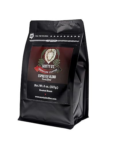 Miniatura 5 de Mezcla de café jamaicano "Espresso Lion" de Scotty D's Jamaican Blue Mountain (tostado francés) (tostado oscuro) 8 oz.