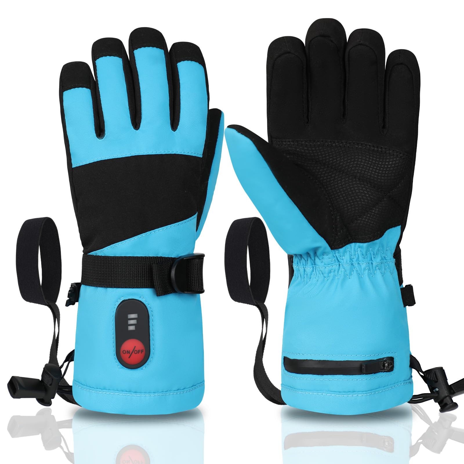 Gants Hiver Tactiles Enfants AOTOW - Thermiques, Imperméables, Écran Tactile 3 Doigts, 8-10 Ans
