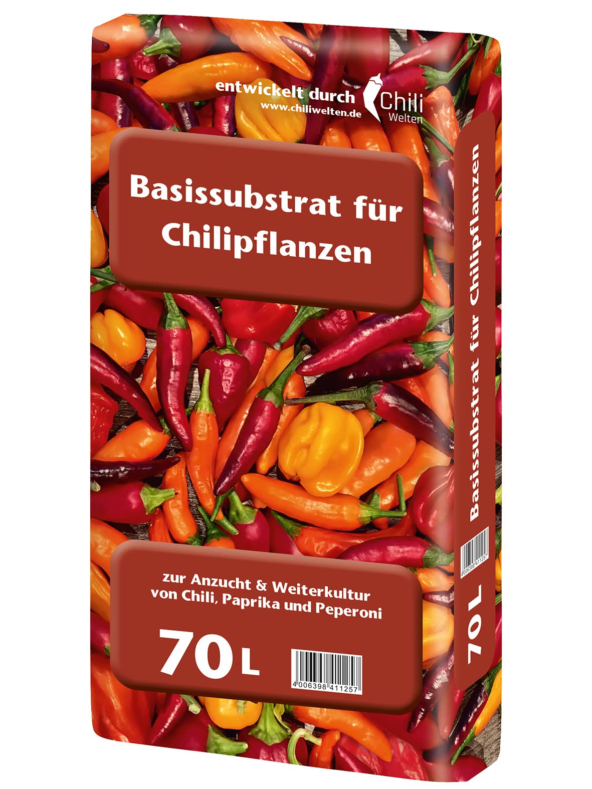 Floragard Universal Basissubstrat für Chillipflanzen 1x70 Liter - zur Anzucht und zum Umtopfen für Chilli, Paprika und Peperoni, 125949