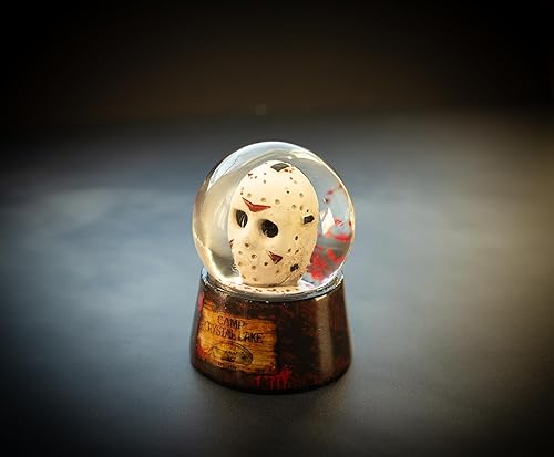 Miniatura 7 de Silver Buffalo Friday The 13th Jason Voorhees Camp Crystal Lake Mini Snow Globe  2 pulgadas de alto
