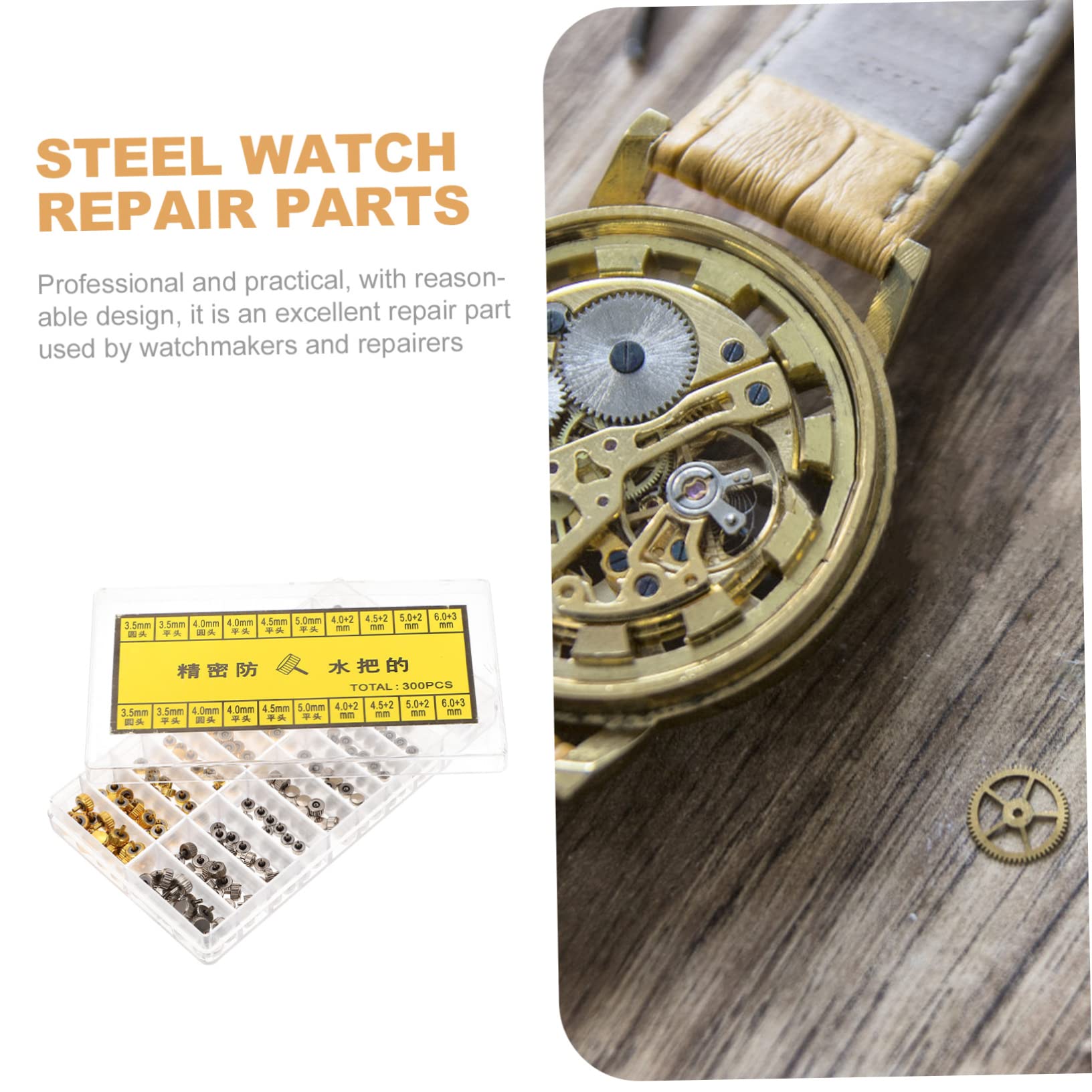 VANZACK Kit de Piezas para Relojes Juego Profesional de Piezas Reemplazables para Reparación de Relojes en Casa o Taller