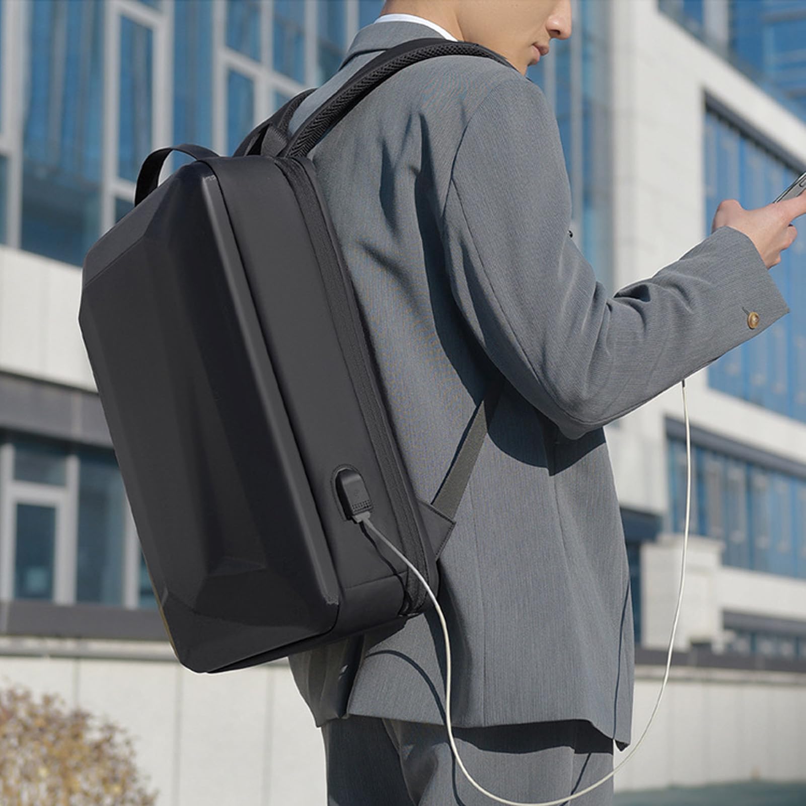 SIXRUN Plecak Podróżny, 15,6-calowy Plecak na Laptopa z Pogrubionym 3D Przedziałem Powietrznym, Wodoodporny, z separacją mokro-suchą do Pracy Biznesowej i Podróży