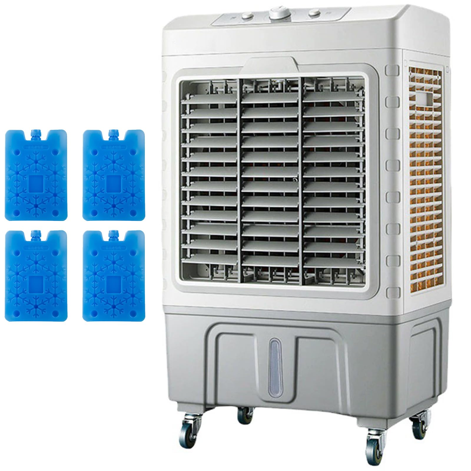 SaryEdge Commercial Evaporative Air Cooler Fan, 3 Speeds, Portable Oscillating Cooling Fan with 50L Tank, Wheels, 4 Ice Packs for Large Rooms Outdoor，size_name-10000 air，size_name-10000 air volume