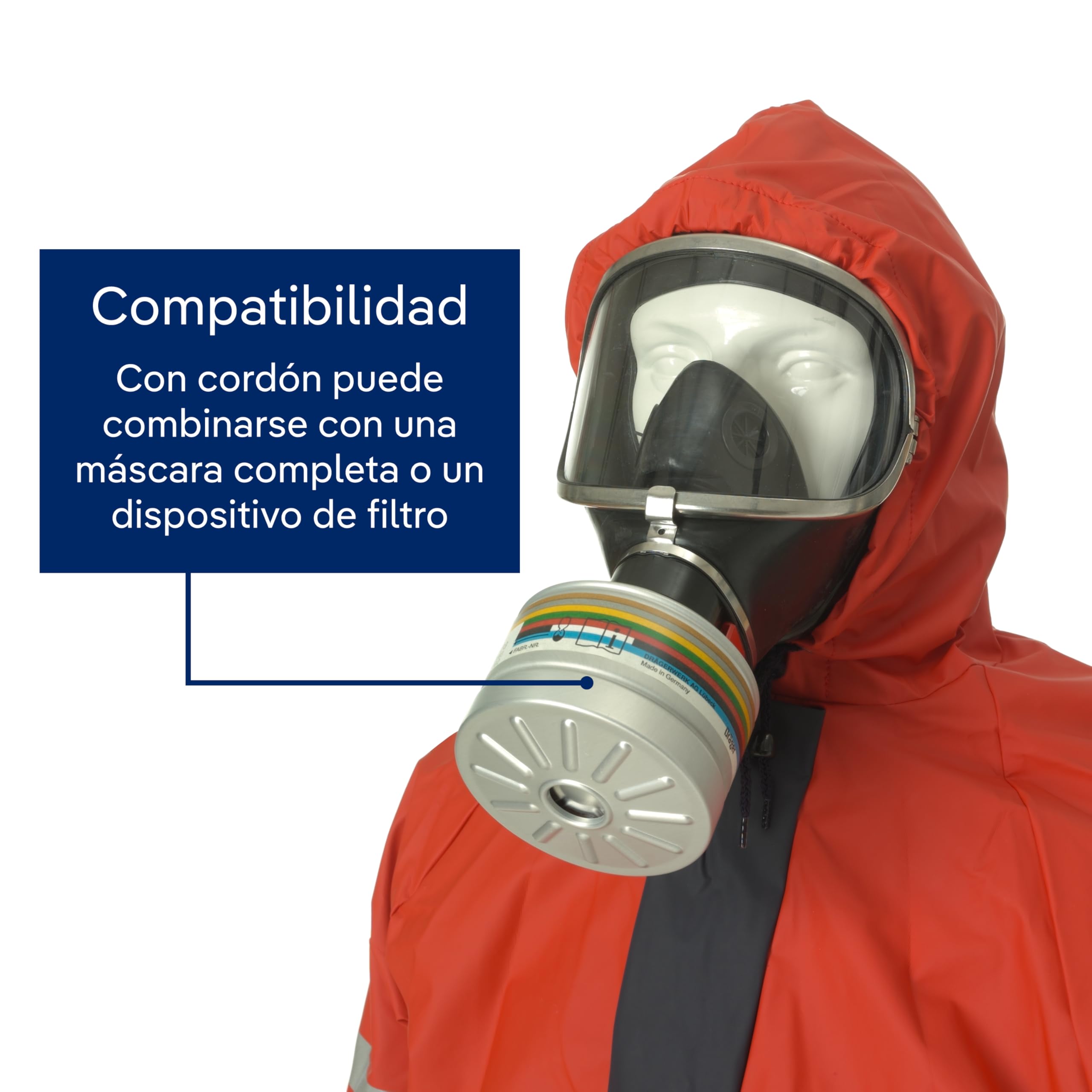 Dräger Mono de protección SPC 2400 Flexothane | Traje-peto de seguridad y Tejido transpirable - Especialmente ligero con aprox. 0,7 kg