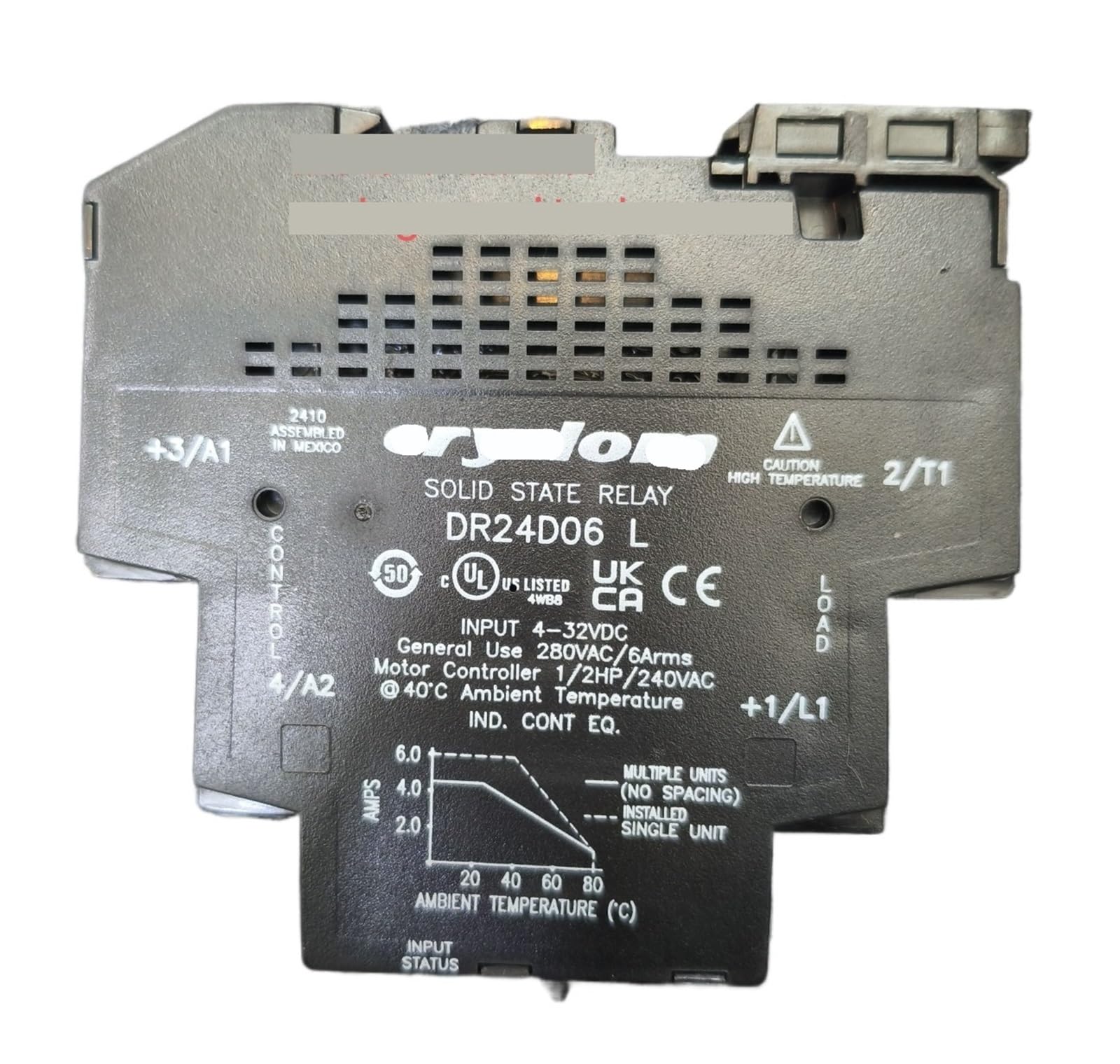 Relais statique DR24D06L resout les pannes de commutation et arcs electriques