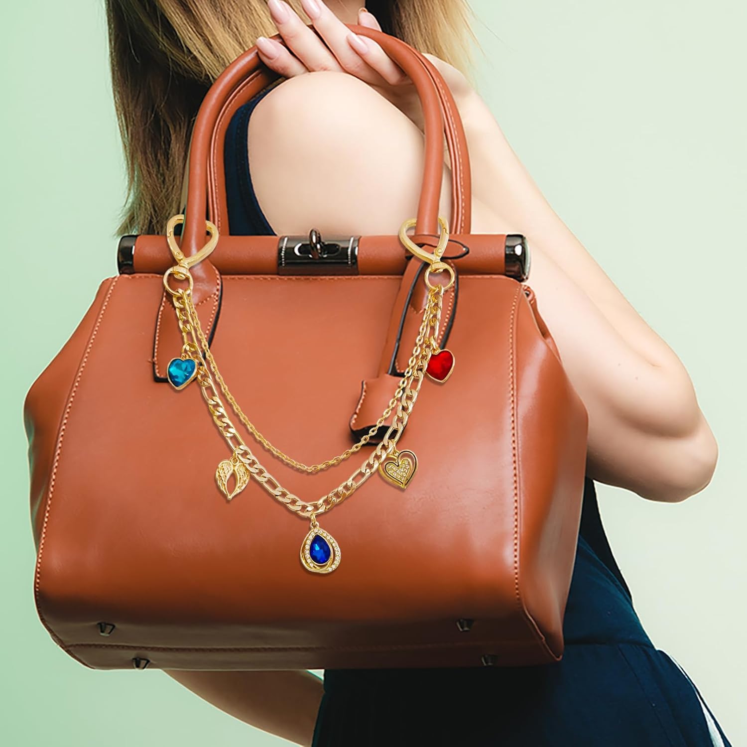 Bag Charms Purse Chain Charm for Handbags & Tote Bags, Cute Gold Key Chain Accessories for Bogg Bag - Image 6