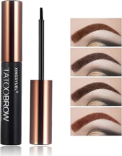 Peel Off Tattoo Eyebrow Gel,Eyebrow Tattoo Peel Off Natural and Elegant Brow Color,Long Lasting Waterproof Easy Peel Off Eyebrow Brow Tattoo Makeup (Gray Brown)