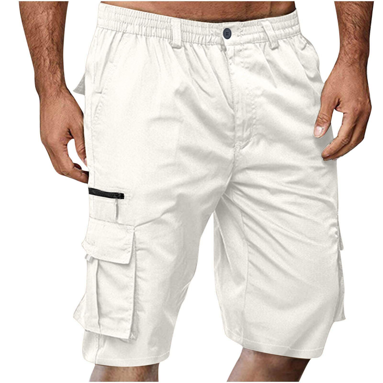 XiaojmakeMen's Cargo Shorts Relaxed Fit Cotton Capri Cargo Pants Extreme  Motion Shorts for Men Outdoor Work Shorts for Men