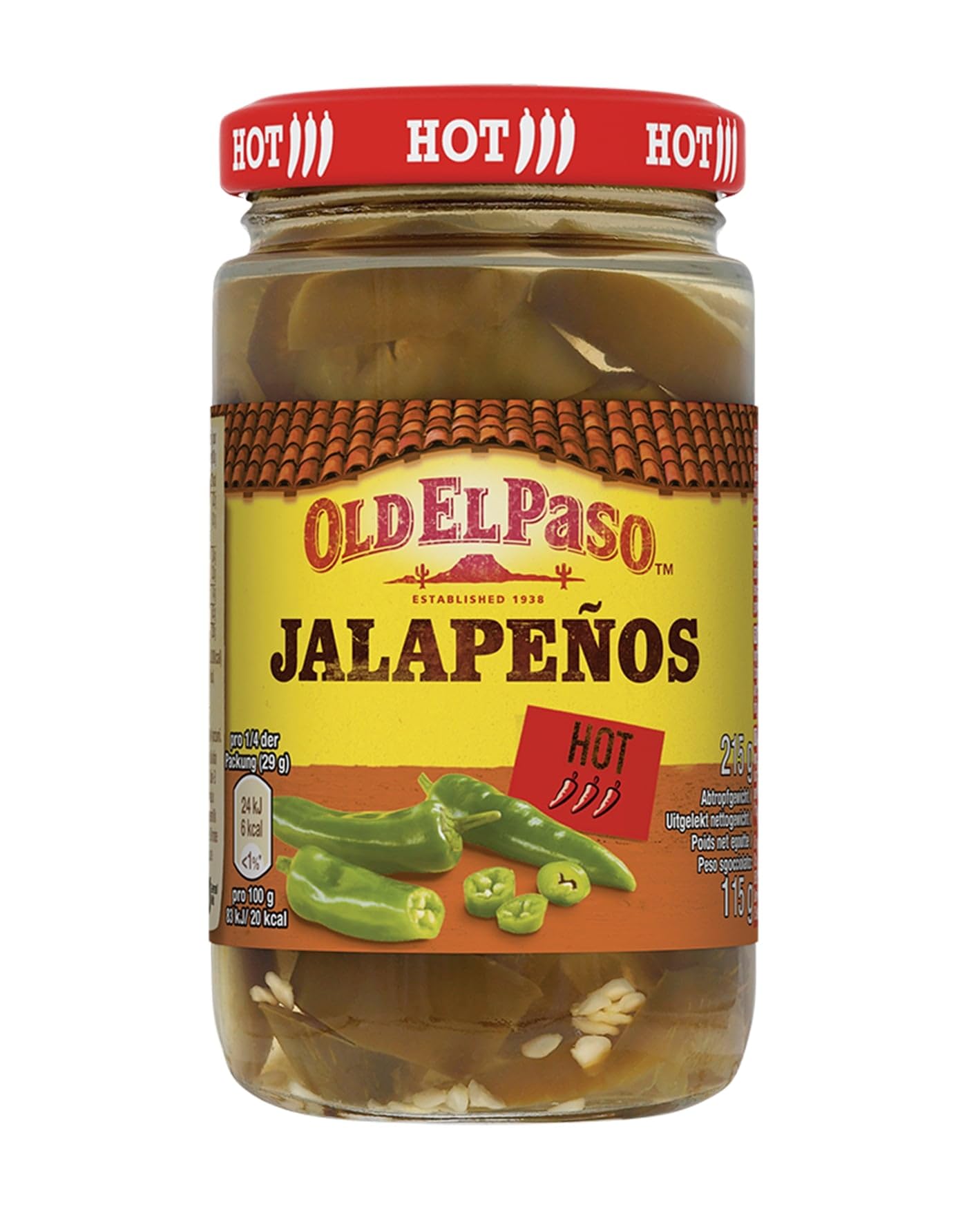 Old El Paso Sliced Jalapenos, 215g