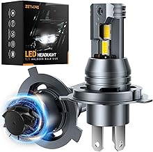 Zethors Lampadine LED Fari Angel Eyes 100W 24000LM 6000K Bianco Mini Lampada LED Abbaglianti/Anabbaglianti/Fendinebbia Alogena di Ricambio,non Polarità,Plug and Play,Impermeabile IP68,2PCS