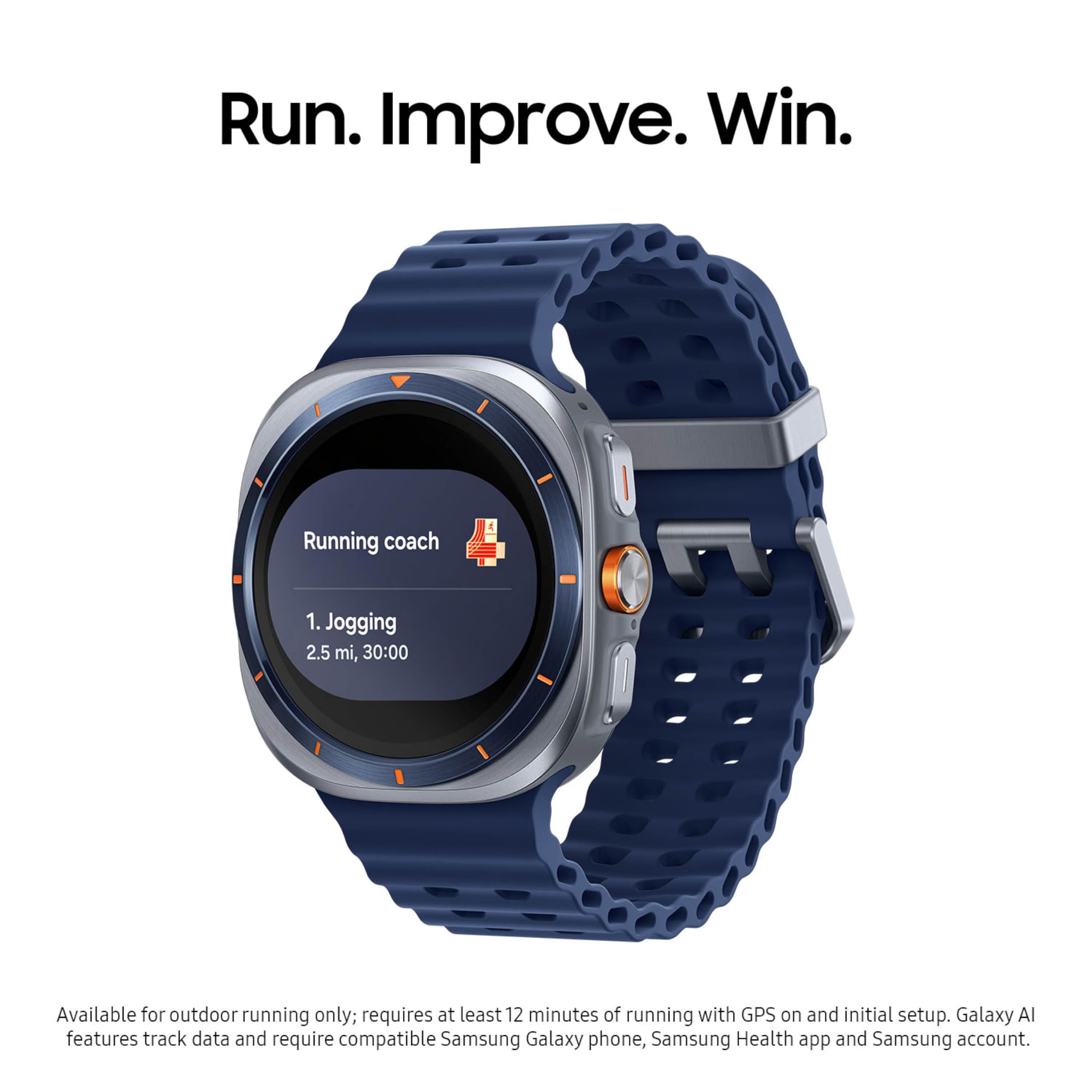 Samsung Galaxy Watch Ultra (2025) 47mm LTE Smartwatch, Titanium Casing, Advanced Sleep Coaching, Running Coach, Energy Score, Heart Rate Tracking, GPS, Titanium Blue [US Version, 2 Yr Warranty]