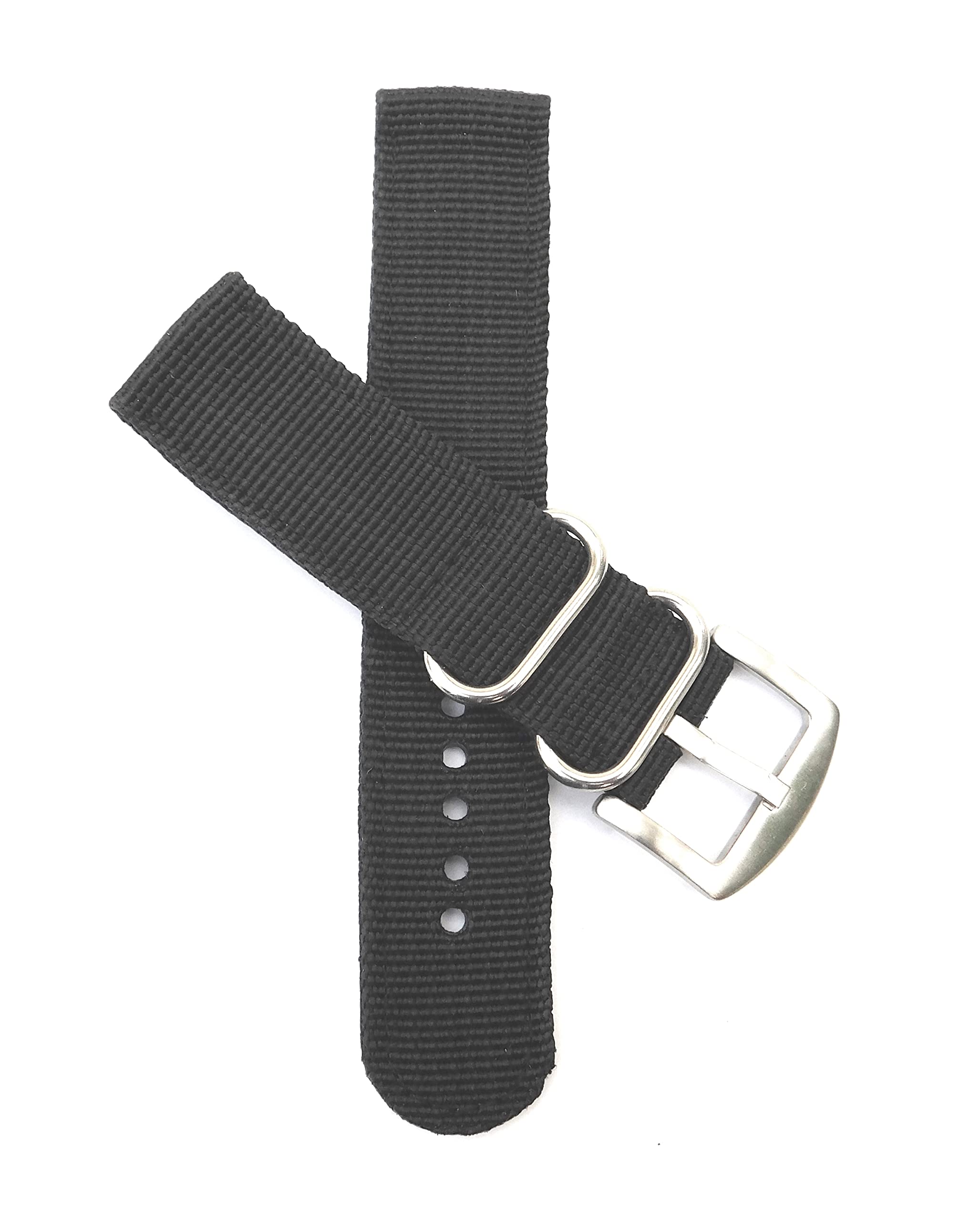 22mm Stech Nylon Two Piece Strap For Watch Compatible with Analog And Smart Watch - Black (B09RQTGFLZ) Amazon Price History, Amazon Price Tracker