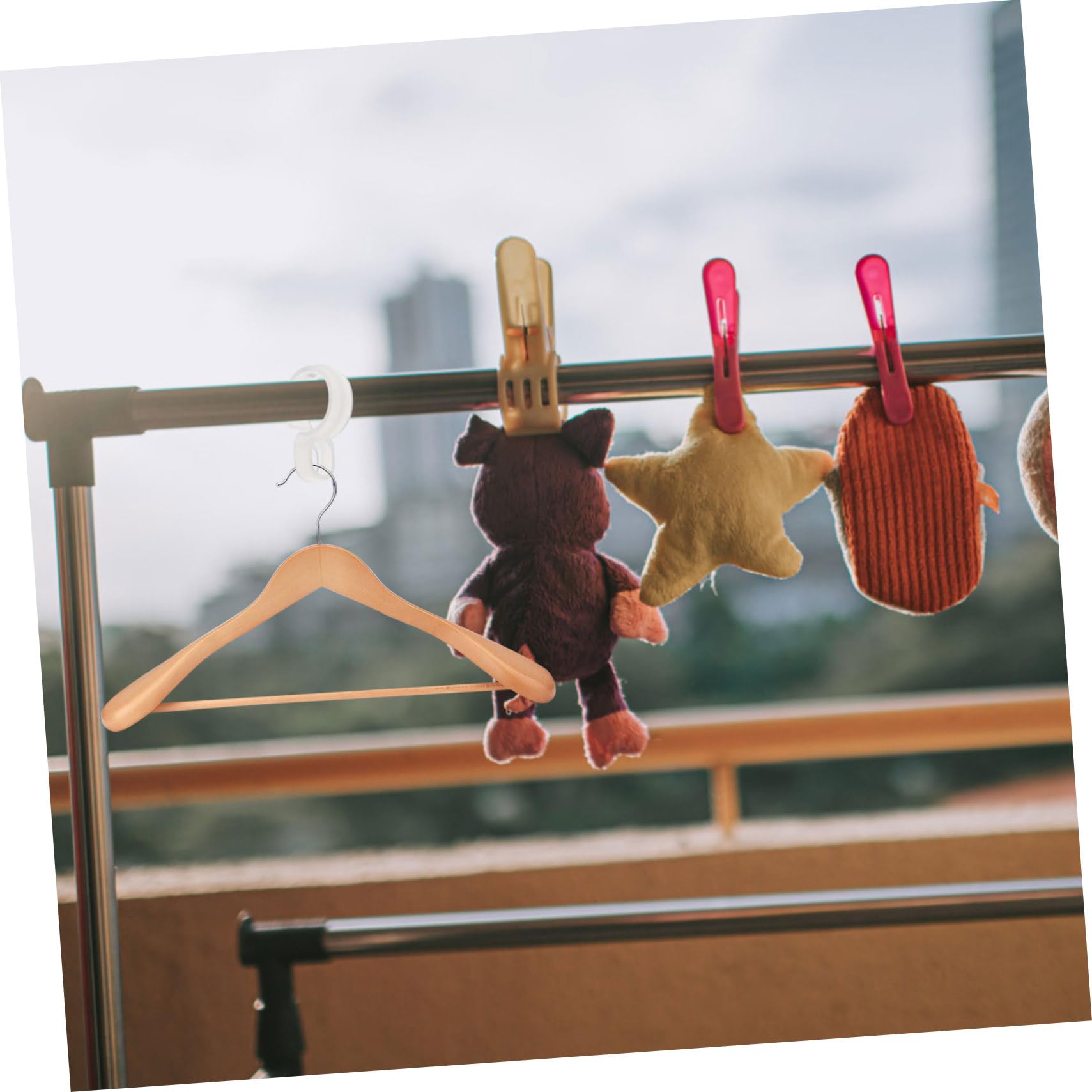 20 Attaches Anti-vent En Silicone Pour Corde à Linge - Clips Anti-dérapants Pour Balcon, Buanderie - 5,5 Cm - 11