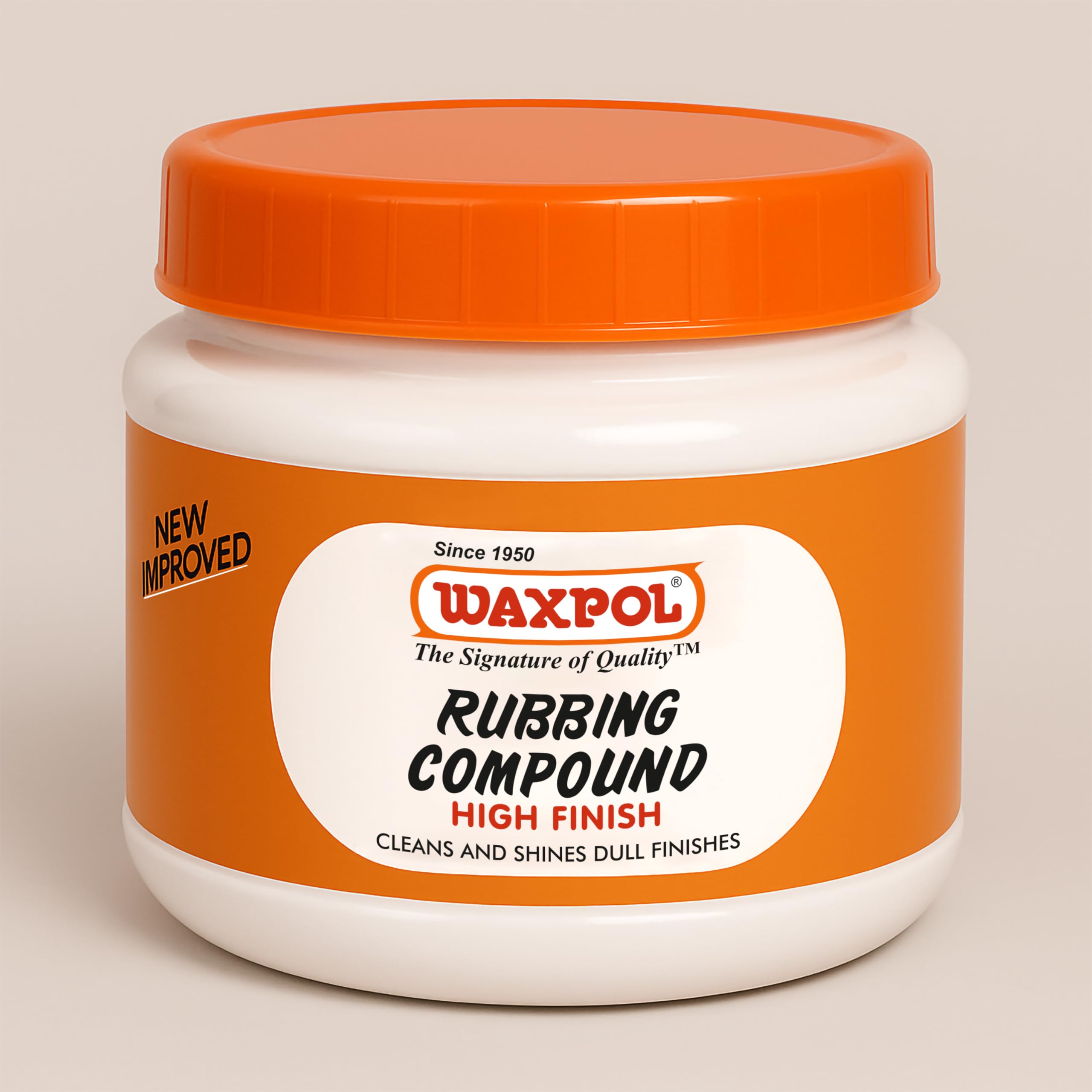 Waxpol Rubbing Compound High Finish 500 g For Removes Deep Scratches, Sandpaper Marks, Swirls & Hologram, Enhances Paint Finish, Silicone-Free