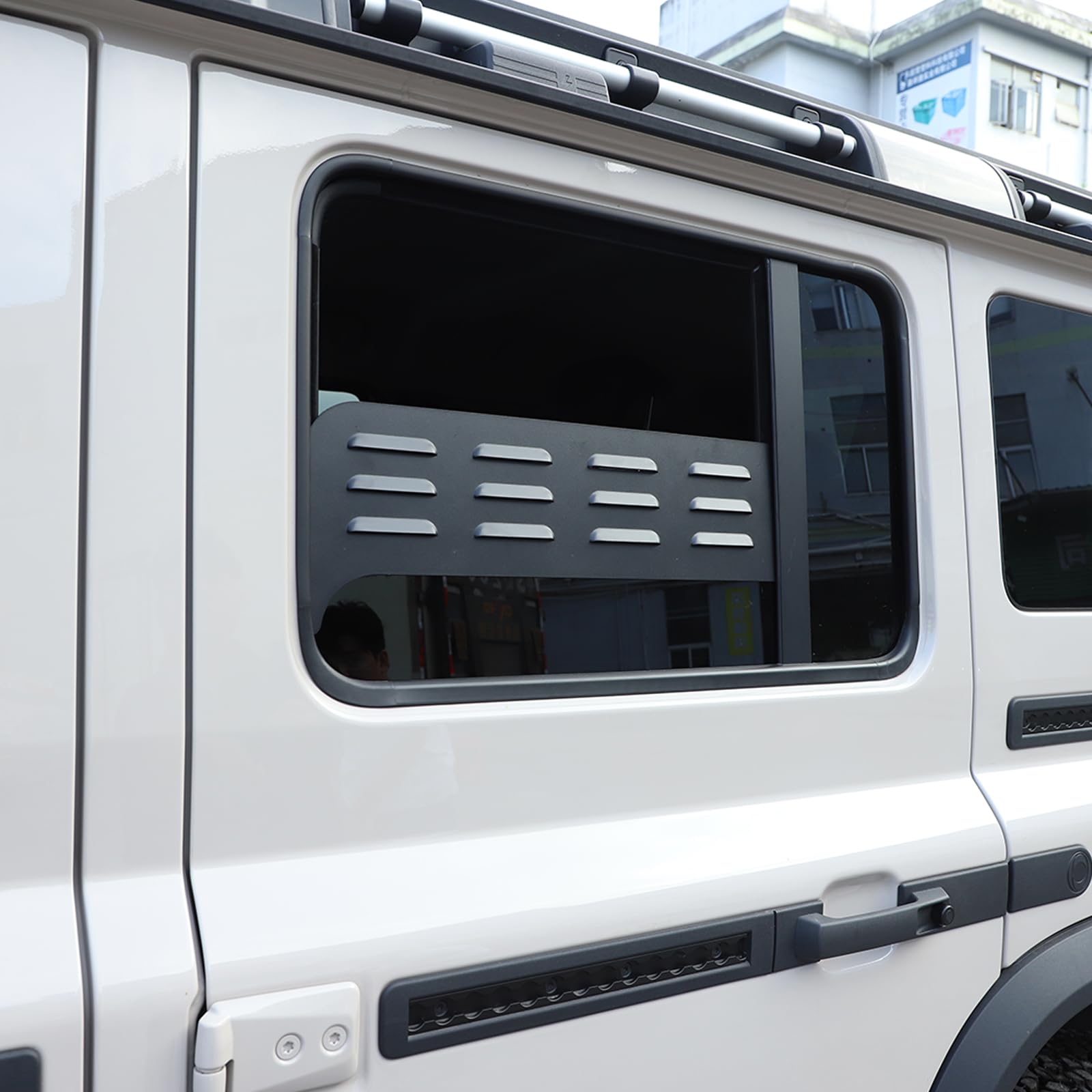 Lüftungsblende für hintere Seitenfenster, kompatibel mit Ineos Grenadier 2020–2024, Zubehör, Außendekoration aus Aluminiumlegierung, 2 Stück