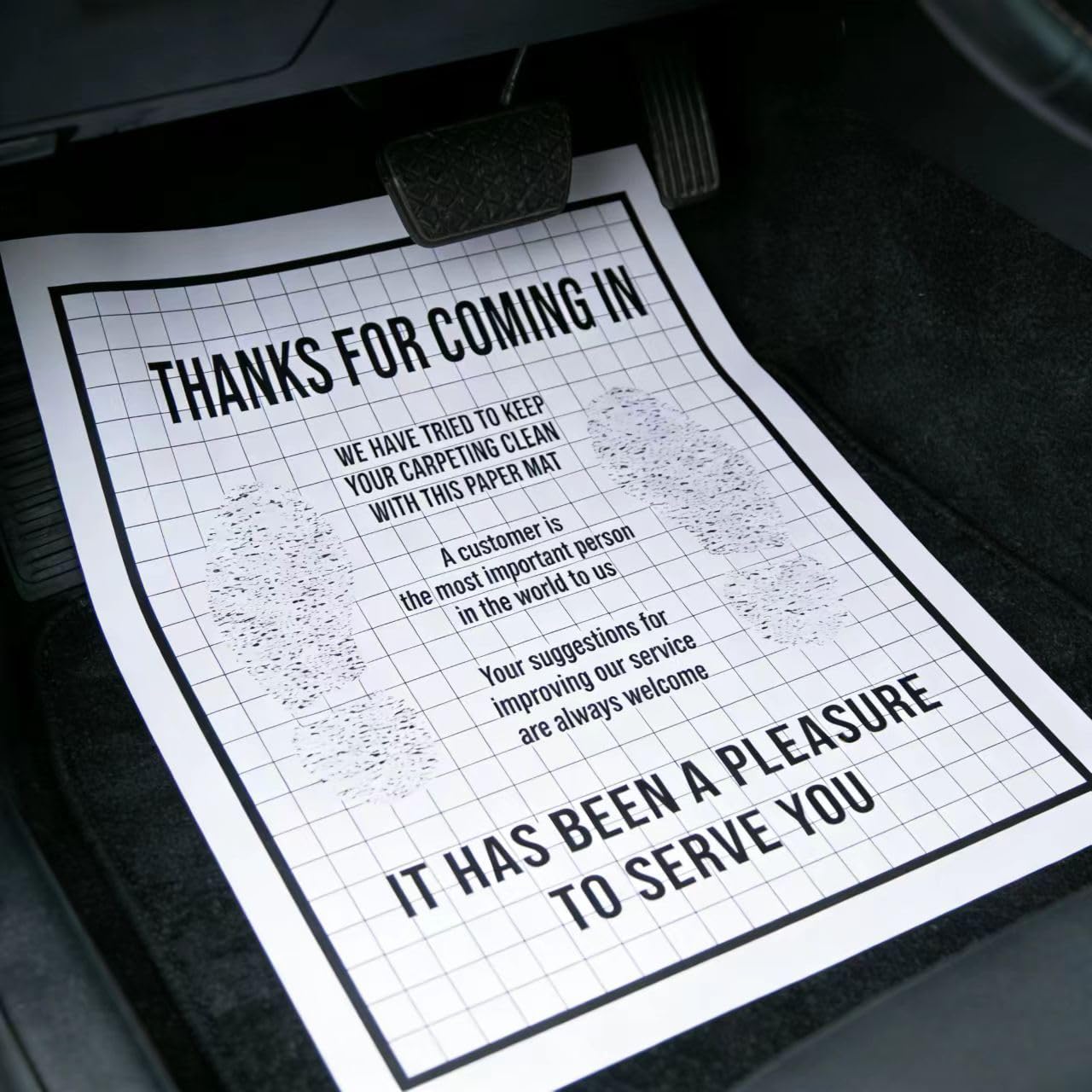 White Car Paper Floor Mats 50 Pcs Disposable Floor Cars Auto Vehicles Automotive Mat- Paper Car Floor Mats — view 8