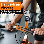 Flexible Phone Holder for Gym Peloton Treadmill, Gooseneck Magnetic Phone Mount for Fitness Spin Bike Stroller Golf Cart Desk, Cell Phone Holder Stand for Magsafe for iPhone (Orange)