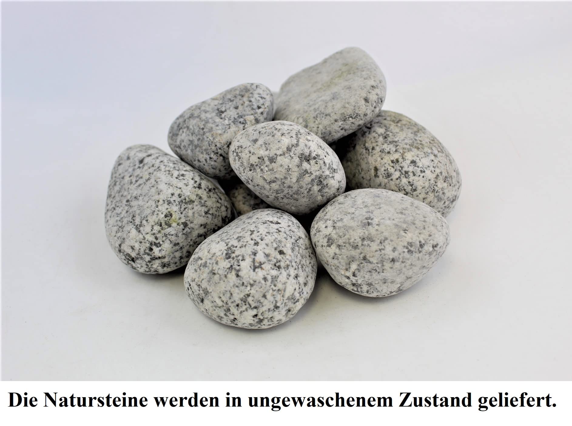 Gartenwelt Riegelsberger Gletscher Kies Royal Zierkies Gartenkies Teichkies Deko Wegkies Wegsteine Gartenweg 25 kg Sack, Körnung 40-60 mm
