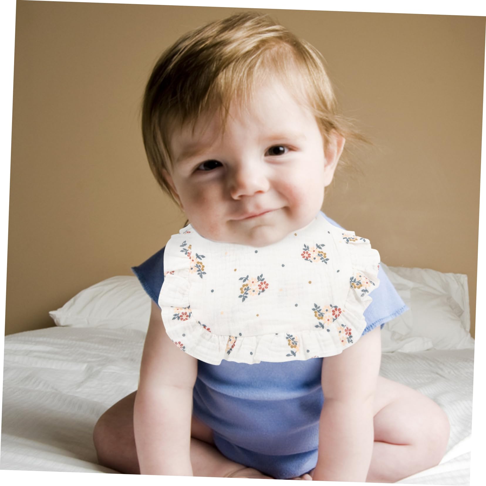 VICASKY 18piezas Baberos De Algodón Para Bebés Baberos De Alimentación Lavables Diseño Elegante y Botón Práctico Para Mantener La Ropa Limpia y Seca