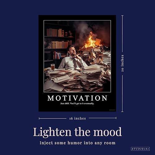 Miniatura 2 de Studio101 Póster demotivacional – Impresión artística humorística de 16 x 20 pulgadas con imágenes llamativas – Decoración de pared para aquellos