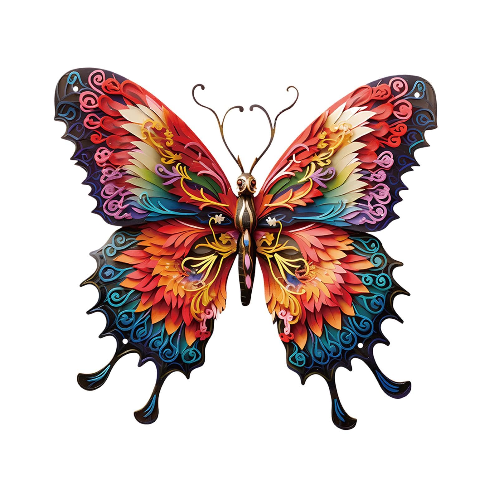 Metal Butterfly Wall Art Decor Outdoor Fence Decor for Yard Farmhouse Garden 30Cmx27.9Cm | Home & Garden | Home D?©Cor | Figurines