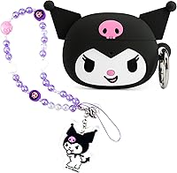 Vista 1 de iFace Kuromi - Correa de muñeca con cuentas y funda para AirPods Pro 2 de Kuromi con mosquetón
