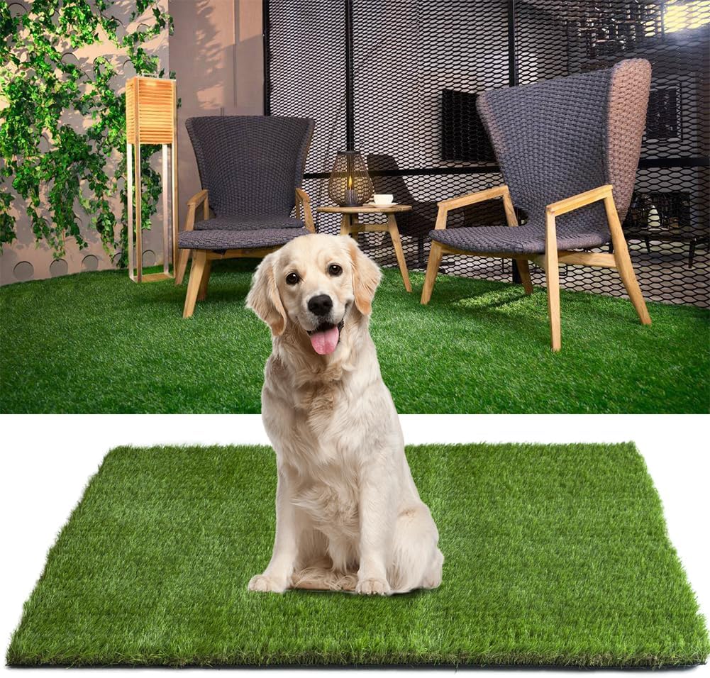 45mm 4FTX6FT Artificial Grass - Realistic Fake Turf Grass Outdoor with UV & Fire Resistance for Landscaping, Yards,Balcony and Pets